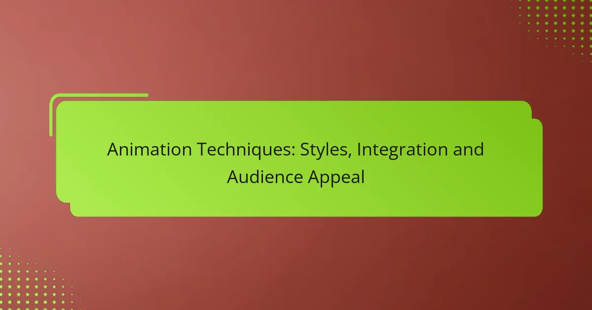 Animation Techniques: Styles, Integration and Audience Appeal