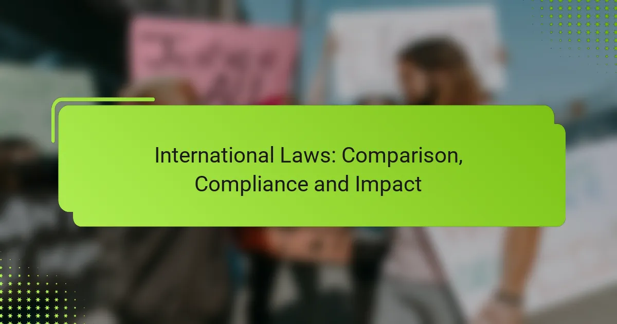 International Laws: Comparison, Compliance and Impact